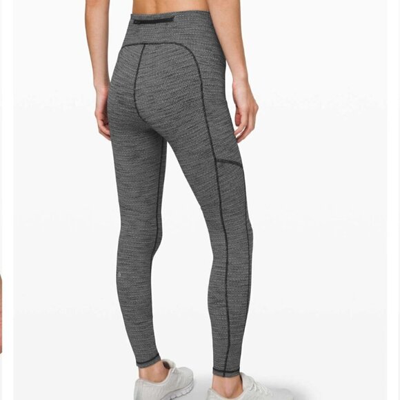 Lululemon Speed Up Tight 28" Full-On Luxtreme Luon Variegated Knit Black Heather - Picture 7 of 7